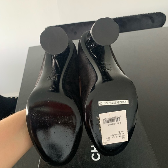 NWB Chanel suede calfskin black size 38 - Picture 3 of 8